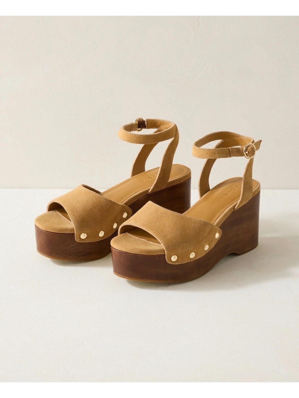 NEW Haven Well Within Suede and Wood Platform Sandals
